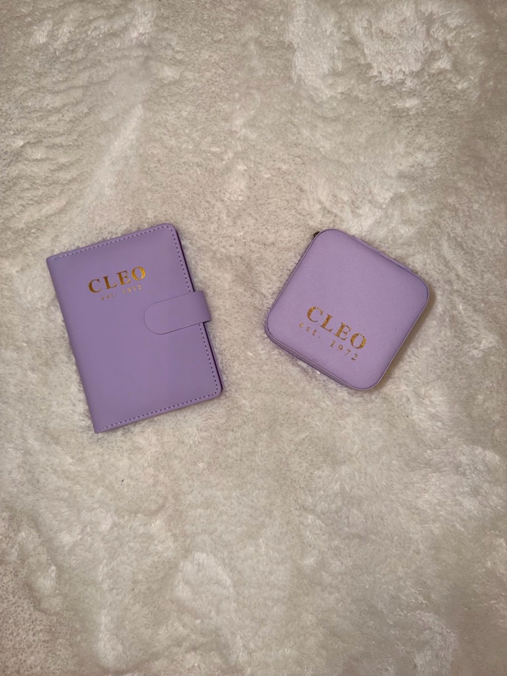 ✨ Krewe of Cleopatra ✨ Lavender Faux-Leather Passport Cover & Jewelry Case